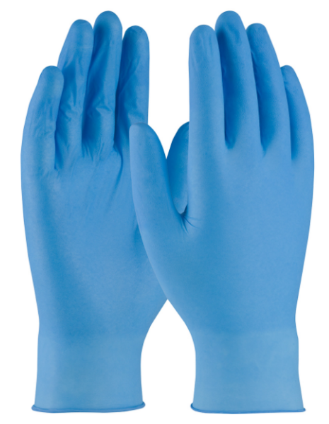 GLV.2910/XXL 4 MIL INDUSTRIAL GRADE POWDER FREE BLUE NITRILE GLOVES , X X-LARGE
